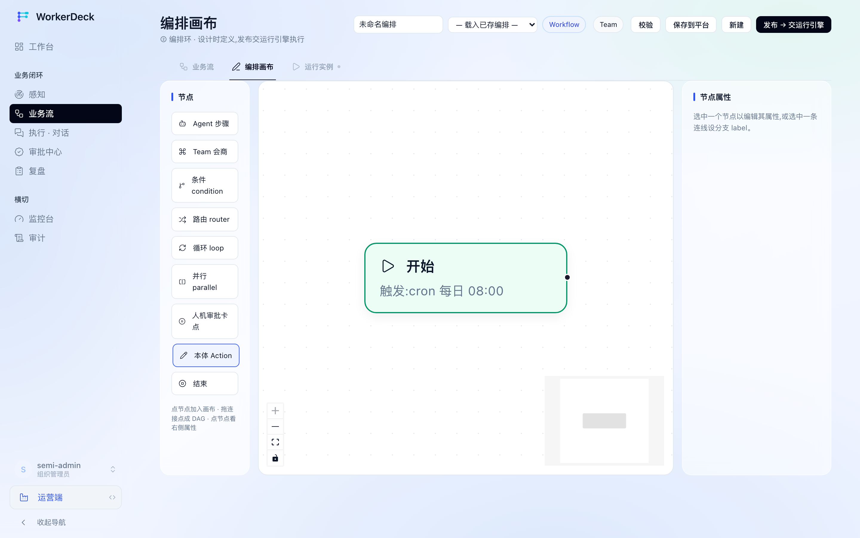 业务流编排画布